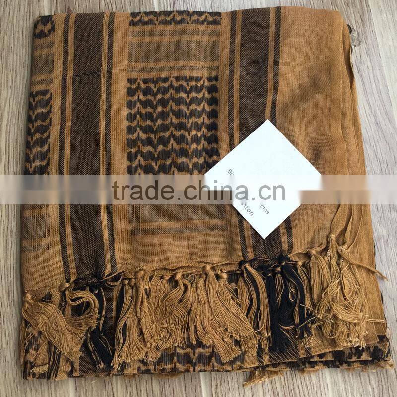 Hign quality fashion shemagh Arab men scarf military army cotton