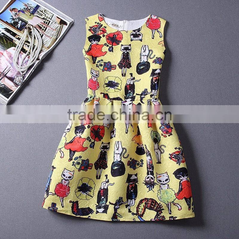 big girl long sleeve check dress/yisx young girl flower printed princess dress/new design girl holiday fashion dress