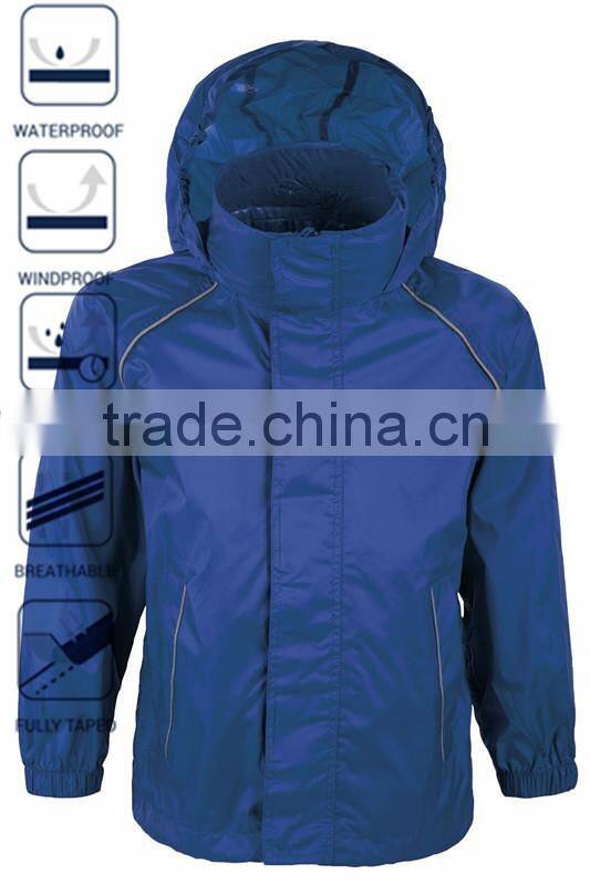 2016 Plain Polyester Rain Jacket with bag