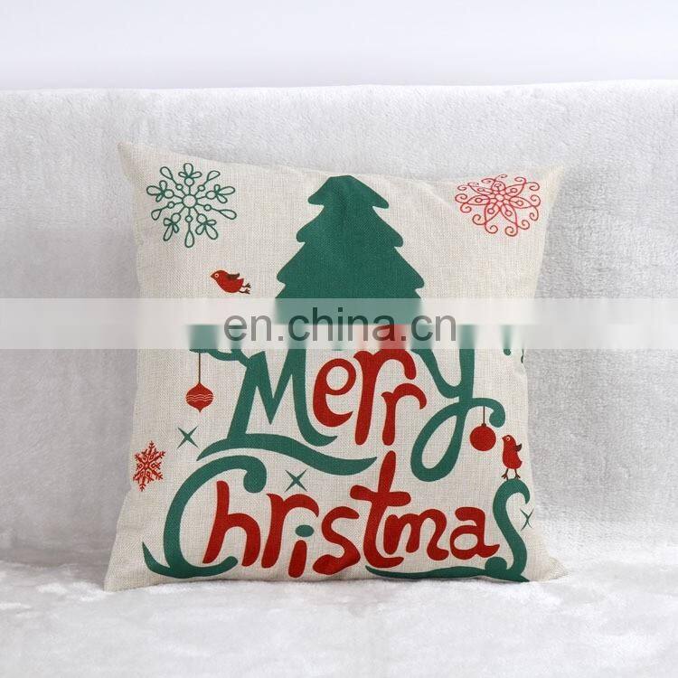 Creative Christmas Deer Linen Office Sofa Pillows Cushhion Cover