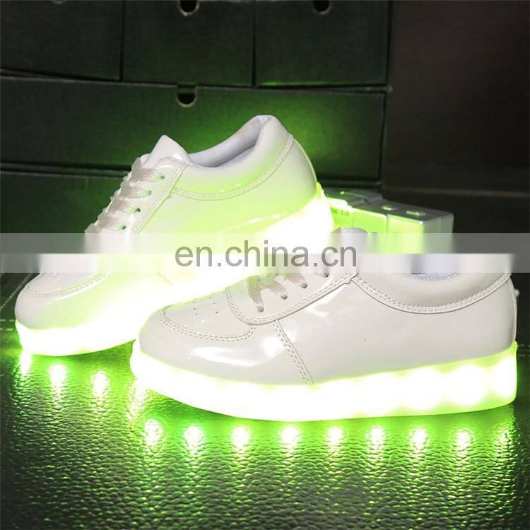 latest high quality OEM color and label USB kid boys and girls LED sneakers shoes
