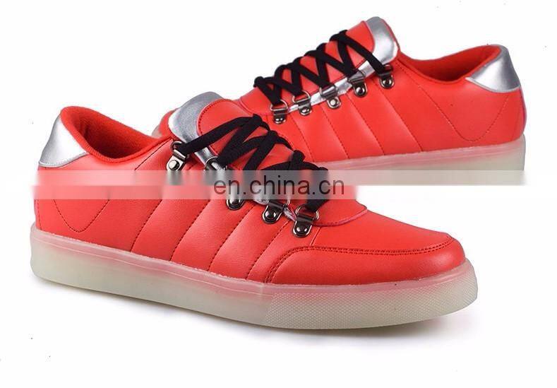 Wholesale men leisure shoes colorful glowing shoes lights up led luminous shoes mens