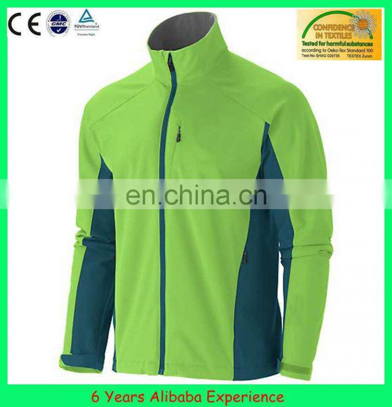Mens softshell jacket design laminated with fleece --6 Years Alibaba Experience