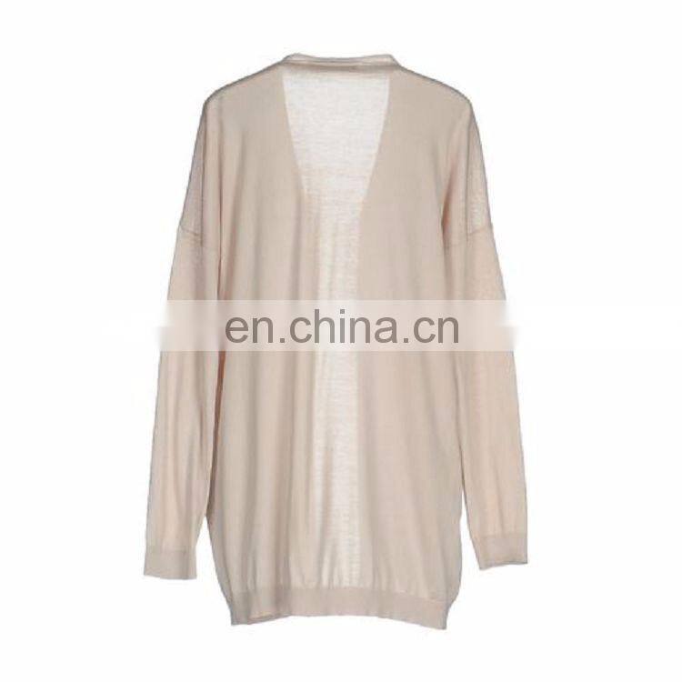 2017 latest design lady top as long sleeve cardigans for women made of wholesale silk fabric