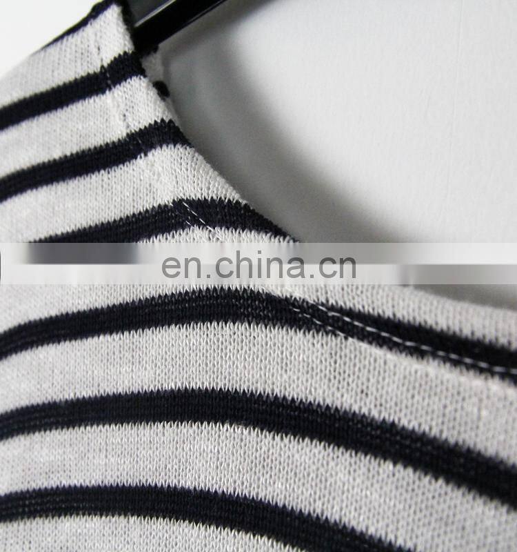2016 new comfortable striped long sleeved shirt with Women