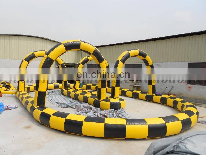 zorb ball air track/inflatable air tumble track/car racing inflatable air track for sale