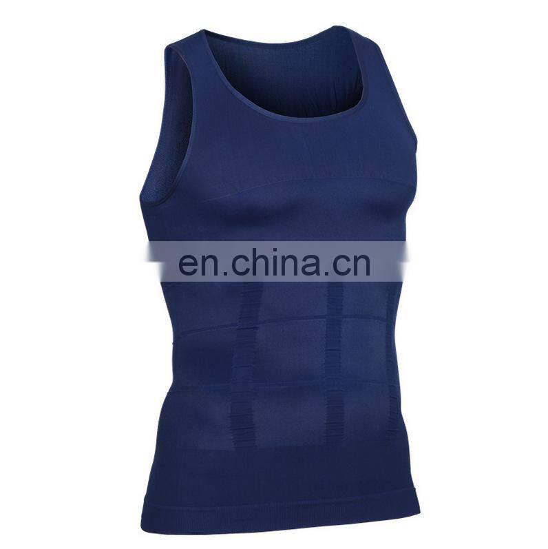 Mens Slimming Body Shaper Vest Shirt Abs Abdomen Slim#MV-01