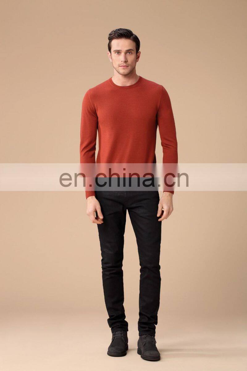 Men Thin Round neck cashmere pullover