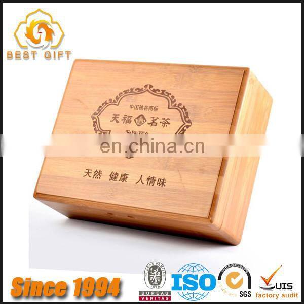 Guangdong Manufacturer Experienced Exporter Natural Bamboo Tea Storage Box