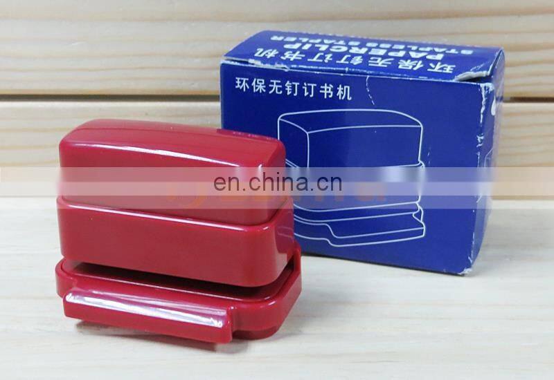 Plastic ABS Environmental Office Mini Stapler No Needle