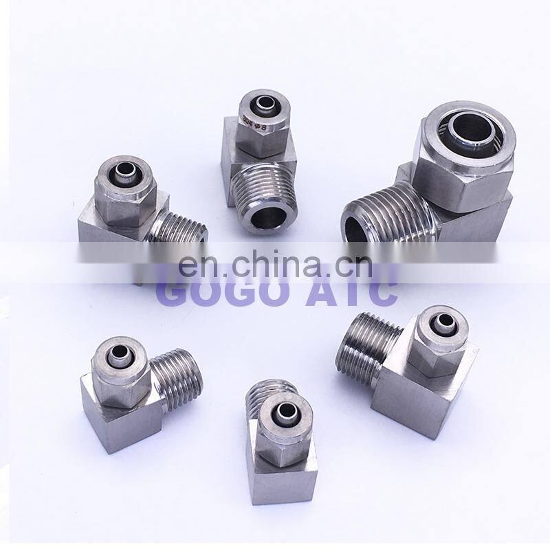 Quick coupler ZG1/4'',O.D 6mm male thread PU Nylon tube fast twist hose stainless steel 304 L type connector tank pipe fitting