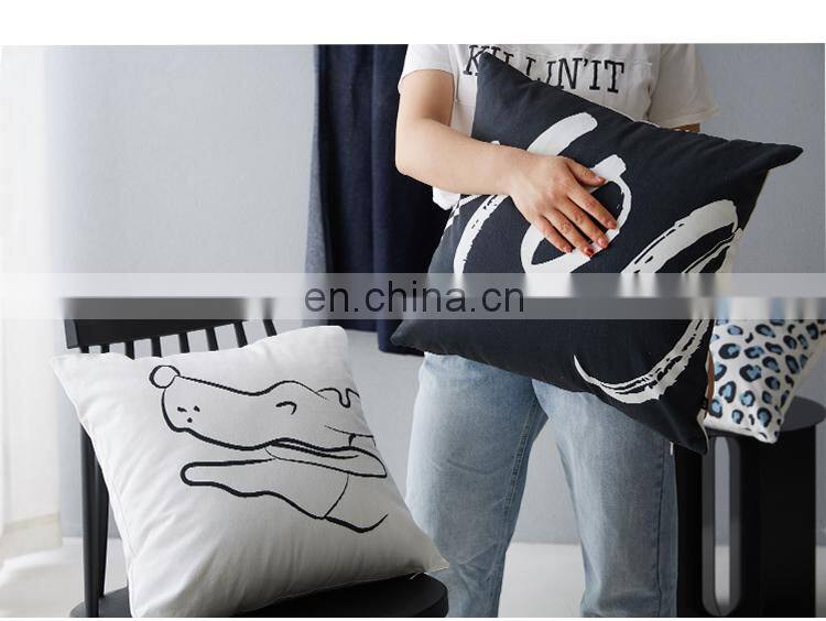 RAWHOUSE cotton canvas cushion covers leopard print cushions image