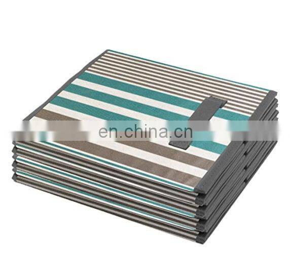 Square home organizer clothes storage box foldable fabric folding storage box