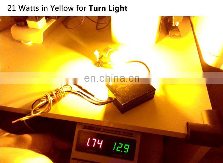 Dual Colors 1156 7440 3156 Canbus 21W LED Turn Signal Light with DRL Function and Brake Light Function