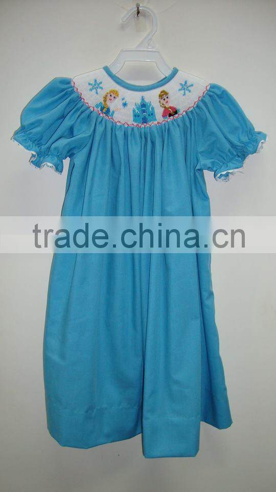 children Brown corduroy Smocked Romper baby winter clothing