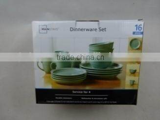 stocked color glazed dinner sets