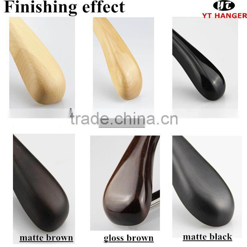 luxury brown matches wooden hanger with notch for wholesale