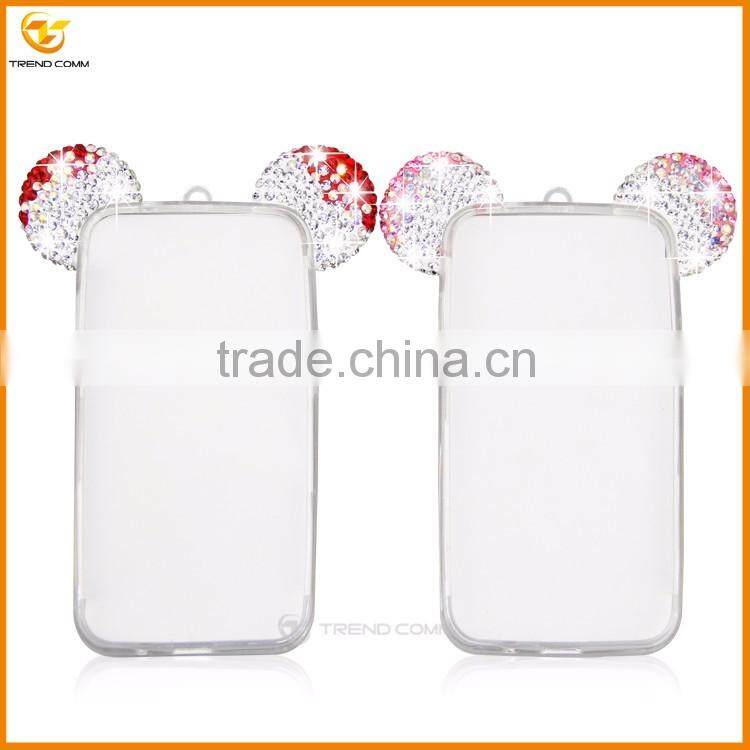 china supplier for Samsung galaxy G360 3D diamond soft clear back cover case