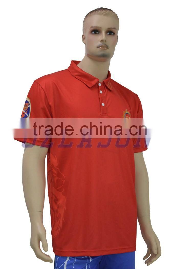 Custom made men's embroidered logo high quality polo shirt