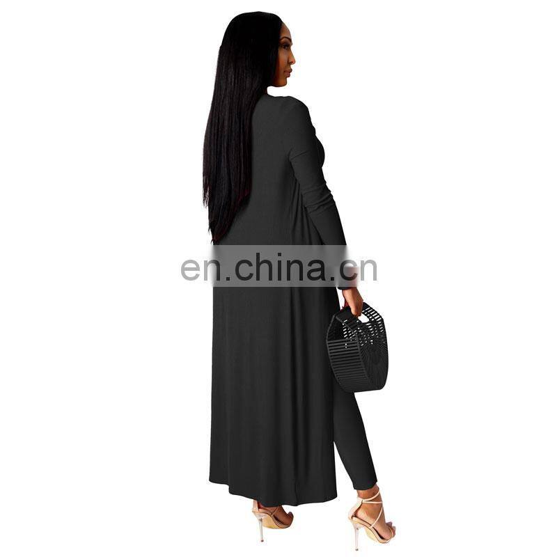 Manufacturer customized logo spring and autumn women's long-sleeved fashion sports robe jacket three-piece suit