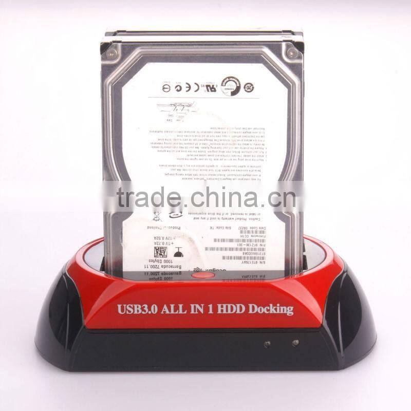 2013 hot-sell Dual 2.5/3.5 inch 2xsata to usb3.0 hdd docking