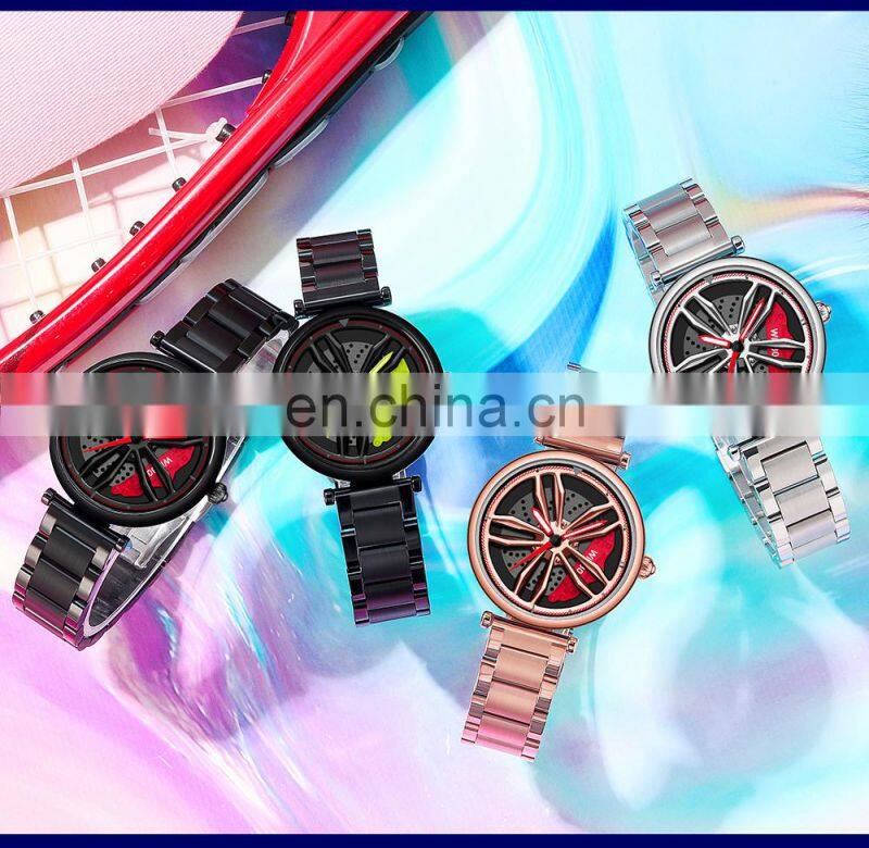 SANDA P1074 Men Quartz Watches Analog Rotating Wheel Waterproof Luxury Brand Men Wrist Watches