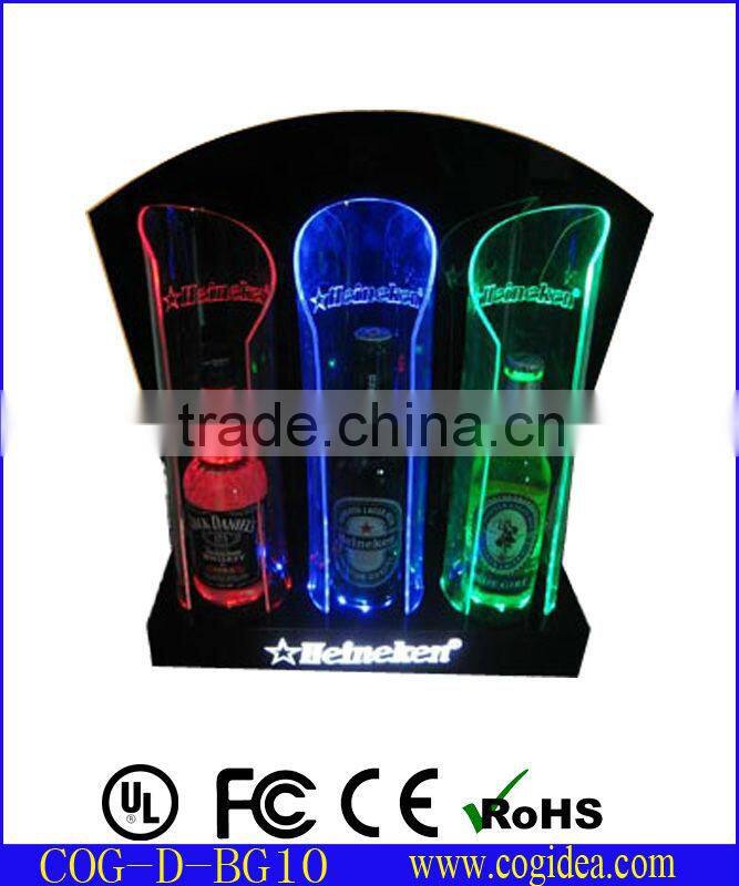 Acrylic led bottle glorifier bottle stand led liquor display Advertisement products!
