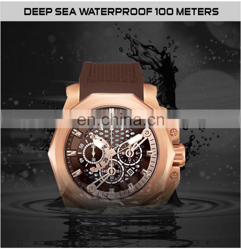 High Quality Branded Oem Custom Logo Steel Wrist Watches Chronograph Luxury Watches Men