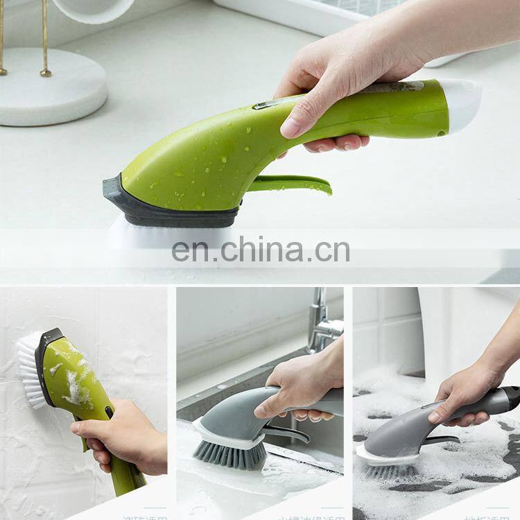 Multifunctional Kitchen Bathroom Cleaning Brush Automatic Liquid Addition Long Handle Ceramic Tile Wall Gap Brush Home Tools