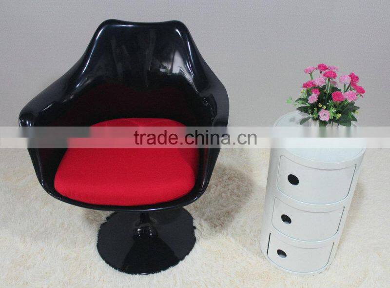 Commercial furniture ABS shell tulip arm chair bar chair