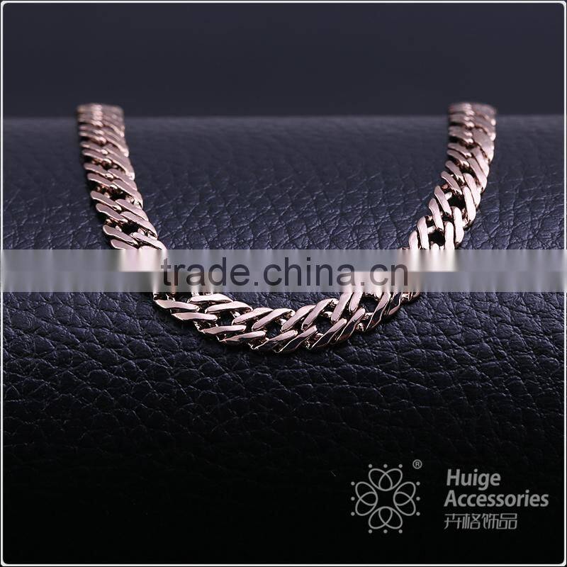 High Quality coffee gold chain Necklace Thick Chain Necklace with Lobster Clasp for Men