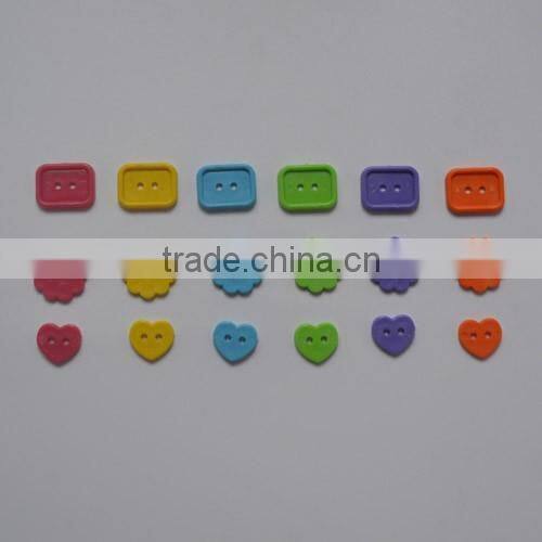 multiple color 2-hole plastic buttons for children / kids sewing buttons