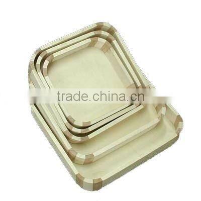 Natural color wooden plate