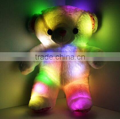 light up teddy bear plush toy/Led teddy bear/cheap teddy lighting bear toys