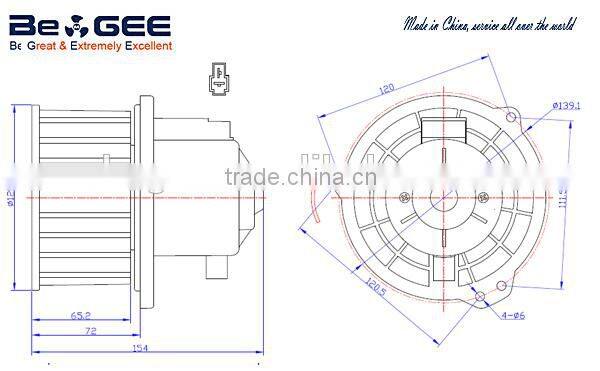 Car Air Conditioner Blower For Chevrolet Spark/ Hyundai Atos/ Chevrolet Matiz 05-11