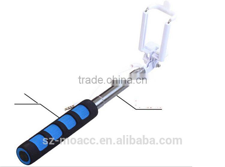 Factory price Wired Monopod selfie stick with cable