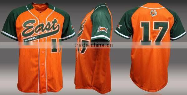 Full button custom baseball jersey for sale
