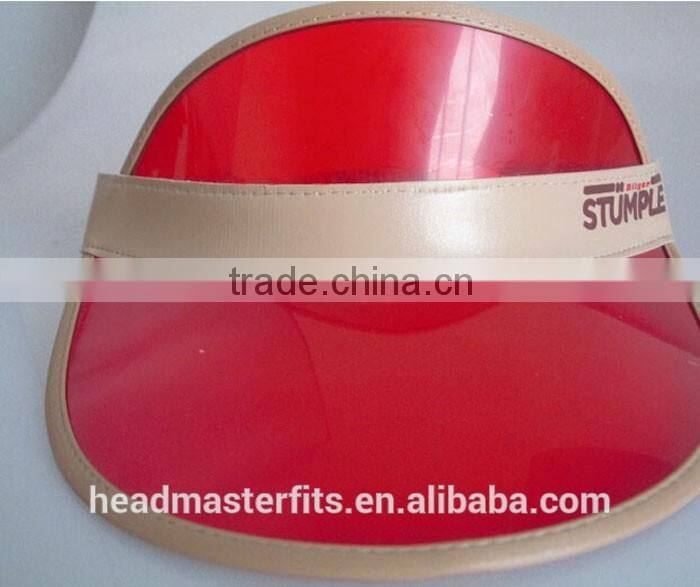 Wholesale cheap sunshade uv protection plastic clear pvc sun visor cap