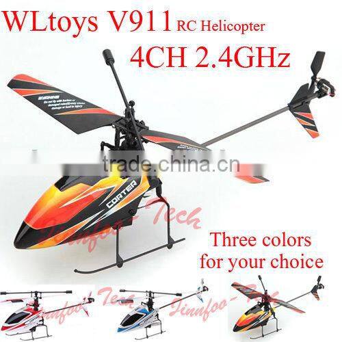 Wl Toy 2.4g 4ch V911 3d Outdoor Rc Mini Flybarless Helicopter Heli RTF with Gyro LCD by WLtoys(227163)