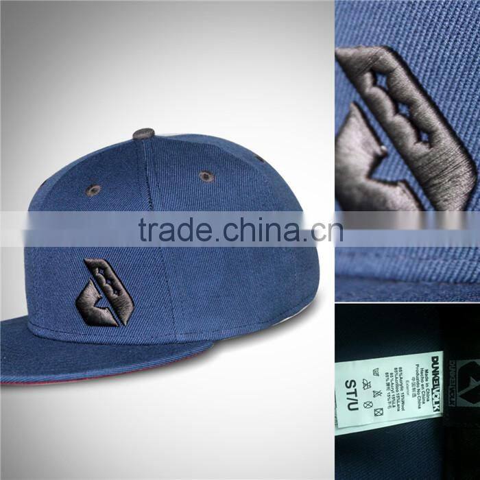 3D embroidery logo snapback cap, trucker cap, blue cap