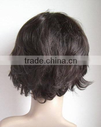 Unproceesed brazilian human hair full lace wig curly Full cuticle human hair wig