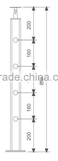 baluster stainless steel balcony railing wood