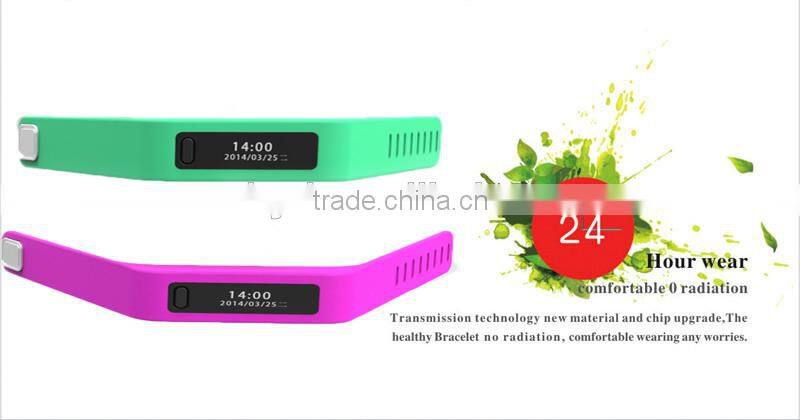 New Smart Fitness Sleep Monitoring Bluetooth Pedometer Silicone Bracelet(NT-BP0068)