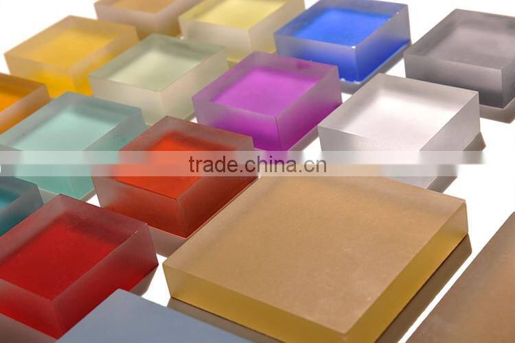 Competitive price decorative various color translucent solid arcylic stone