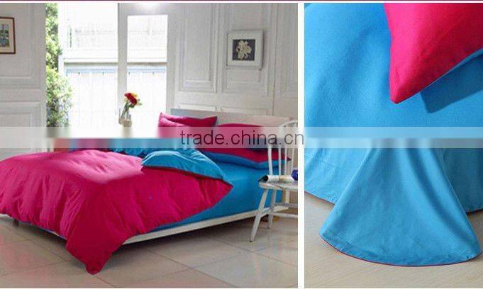 bright colored bed sheets