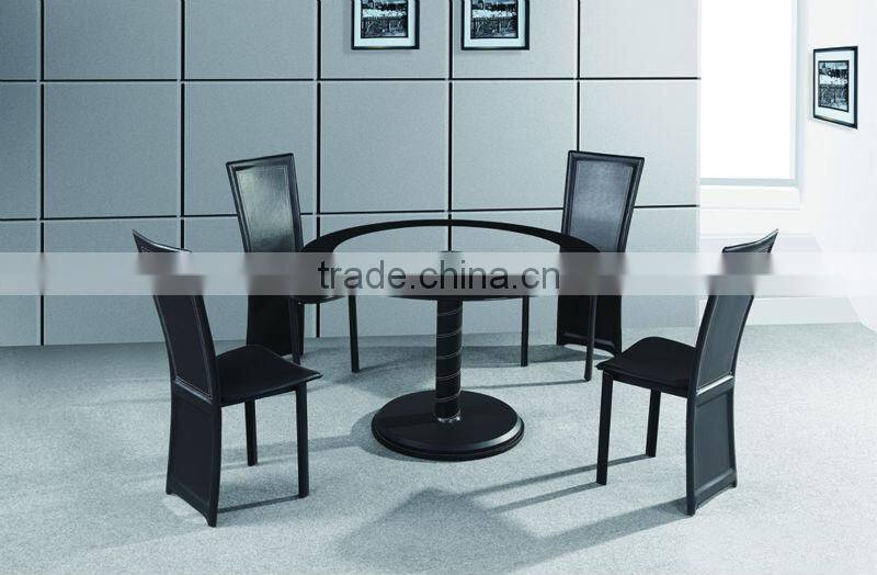 tempered glass round dining table