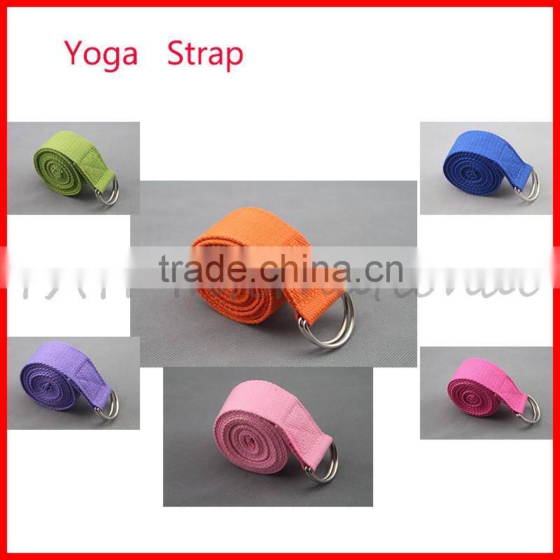 Durable Pilates Stretch D-Ring Buckle Cotton Yoga Straps