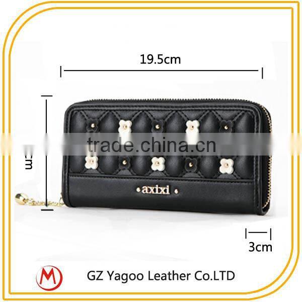 latest fashion design lozenge cross body metal long chain wallet