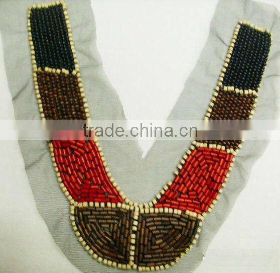 Beaded accessories embroidery neckline blouse neck designs