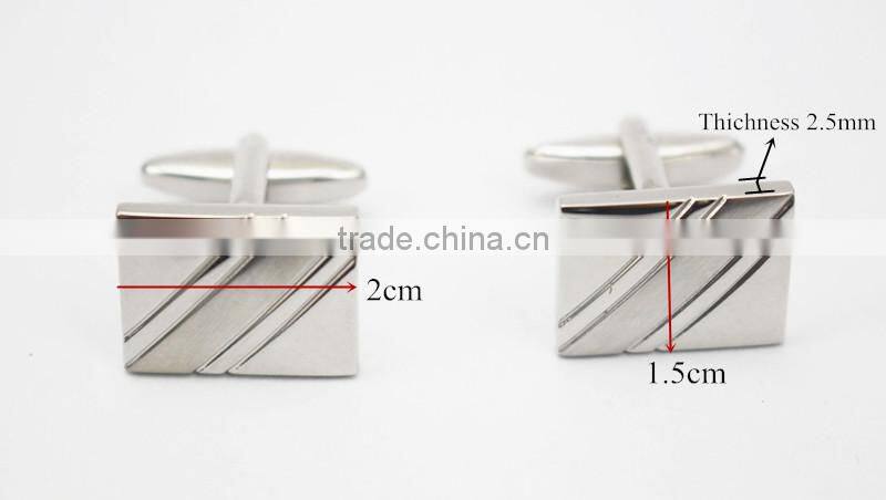 Cuff button brass cufflinks rectangle Brass Men Shirt Cuff Button